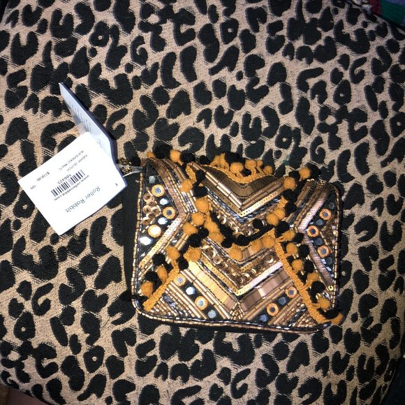 Roberta Roller Rabbit Handbags - Roberta Roller Rabbit NEW tags NWT GOLD SPARKLE HOLIDAY Crossbody bag